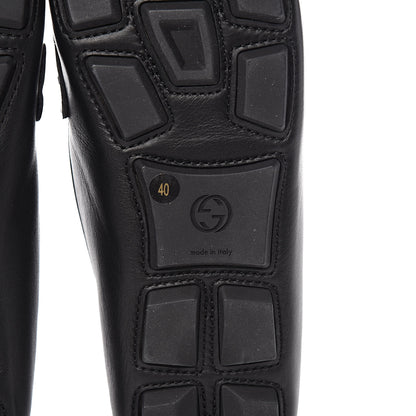 Gucci Calfskin Womens Noel Web Driver Loafers 40 Black 6 of 11