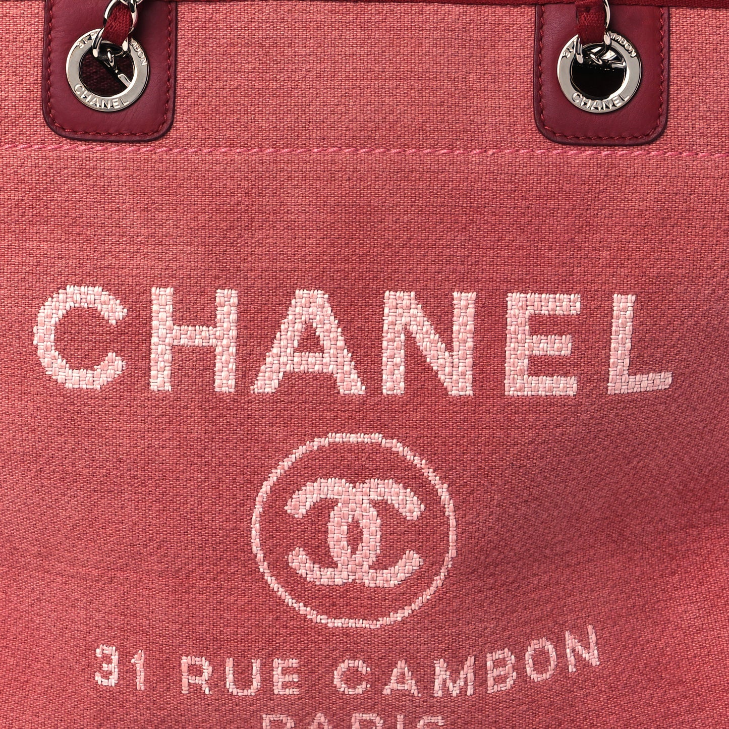 Canvas Small Deauville Tote Red