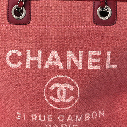 Chanel Canvas Small Deauville Tote Red 8 of 11