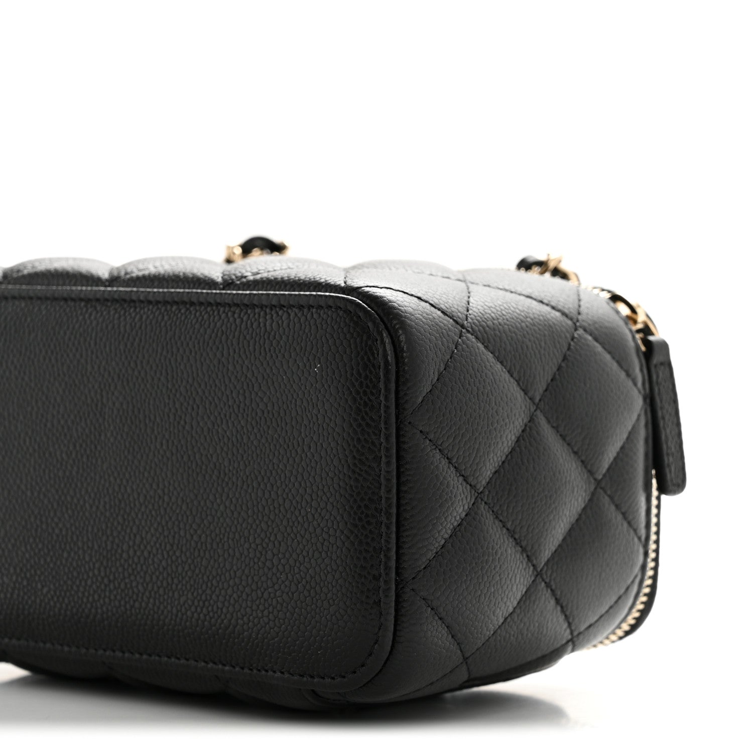 Chanel Caviar Quilted Small Tiny CC Vanity Case With Chain Black 10 of 11