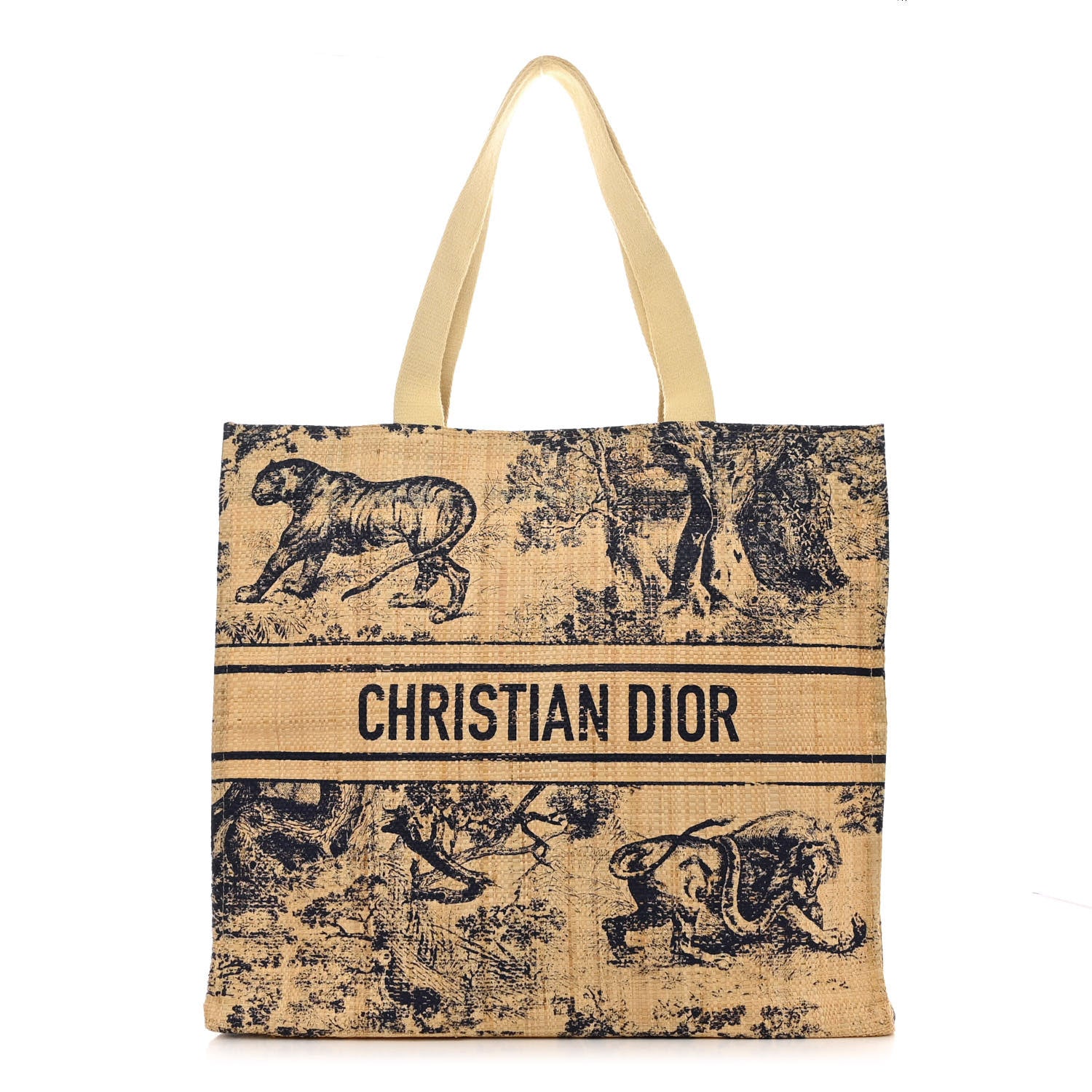 Christian Dior Straw Dioriviera Tote Beige 1 of 9