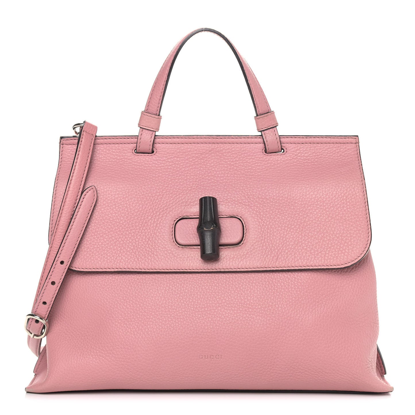 Cellarius Calfskin Medium Bamboo Daily Top Handle Bag Carmine Rose