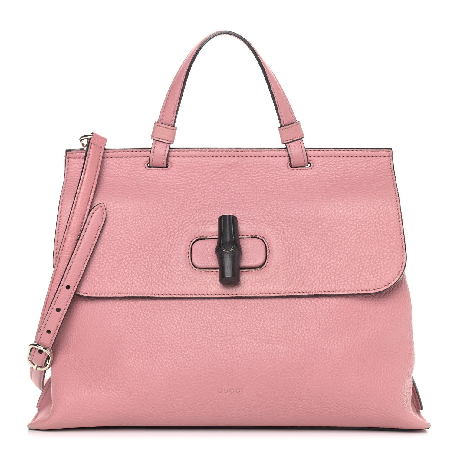 Gucci Cellarius Calfskin Medium Bamboo Daily Top Handle Bag Carmine Rose 1 of 9