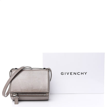 Givenchy Calfskin Lizard Embossed Mini Pandora Box Crossbody Bag Mastic 16 of 16