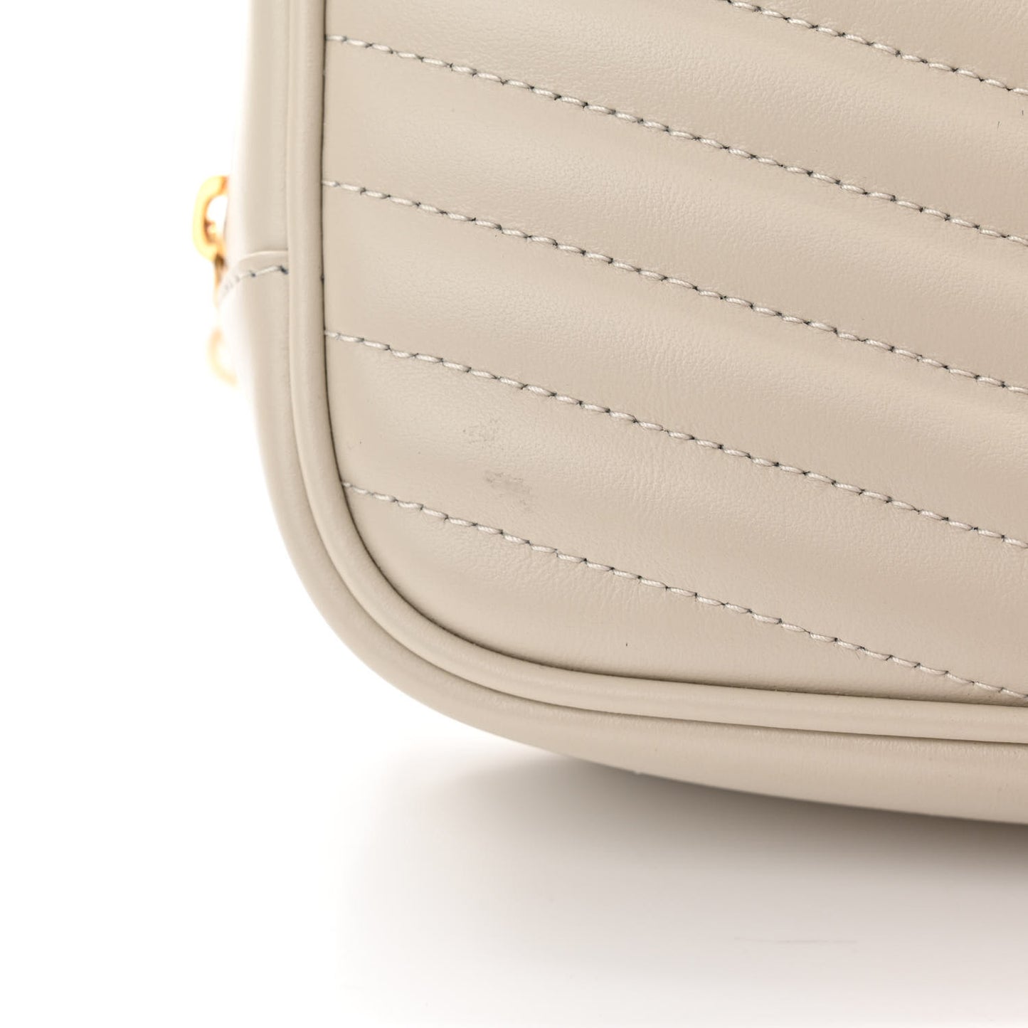 Calfskin Matelasse Monogram Mini Lou Camera Bag Crema Soft