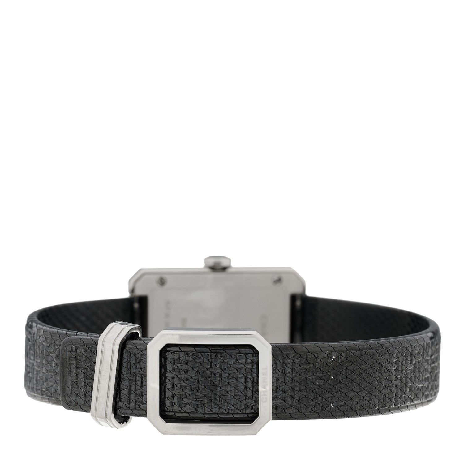 Chanel Stainless Steel Calfskin 21mm Boy-Friend Tweed Quartz Watch Black 3 of 4