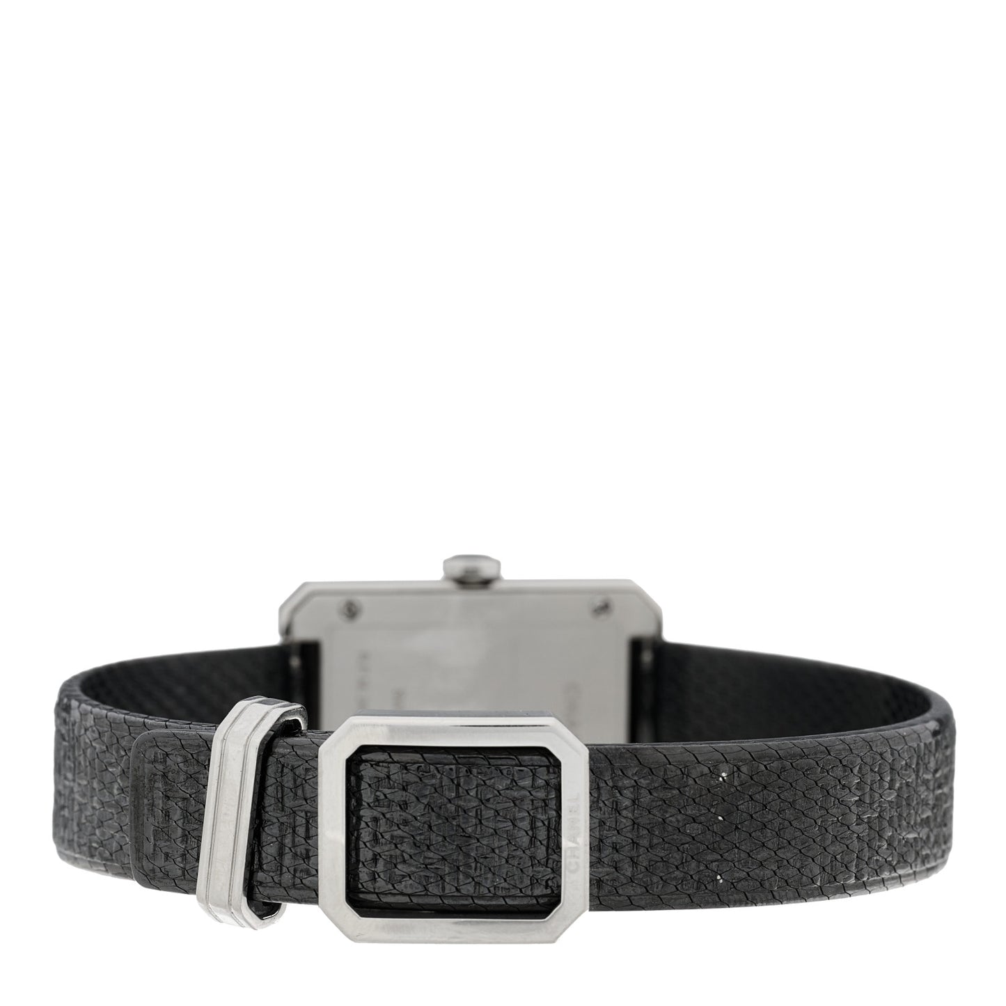 Stainless Steel Calfskin 21mm Boy-Friend Tweed Quartz Watch Black
