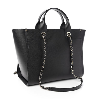 Chanel Caviar Small Studded Deauville Tote Black 2 of 10