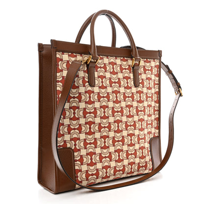 Gucci Jacquard Horsebit Textured Dollar Calfskin Interlocking G Tote Bag Multicolor 3 of 13