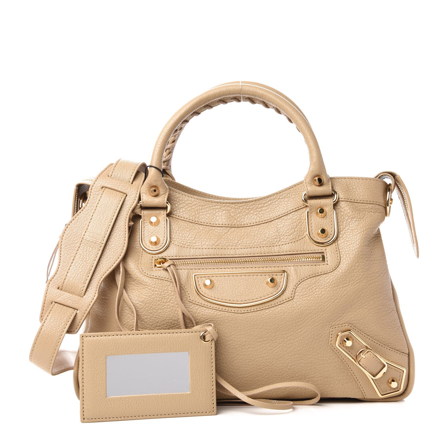 Balenciaga Shiny Goatskin Gold Metallic Edge Hardware Town Beige Sahara 1 of 10
