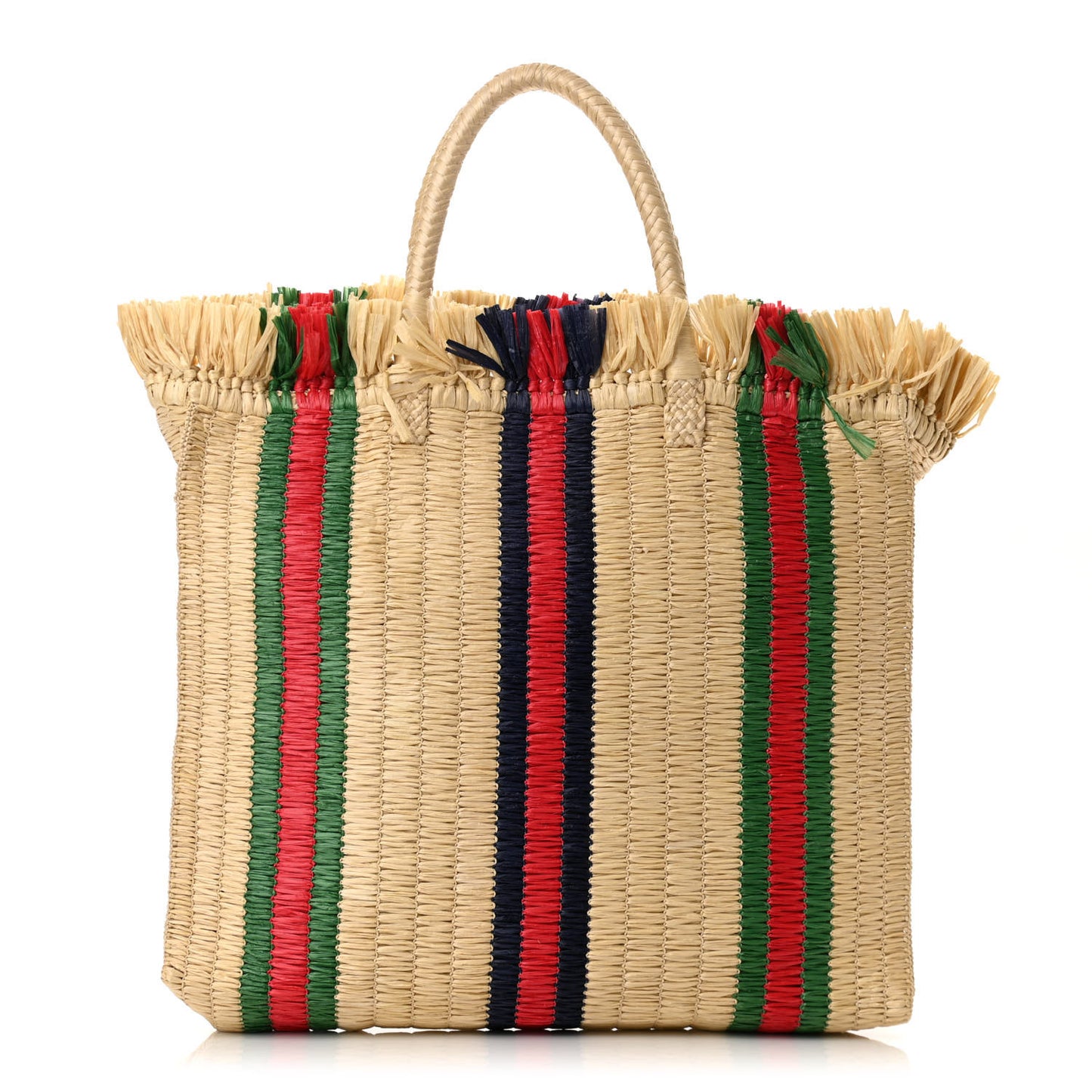 Raffia Linen Web Cestino Tote Bag