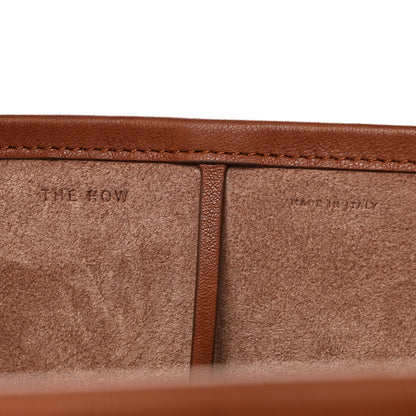 The Row Polished Saddle Calfskin Large N/S Park Tote Dark Cuir 6 of 9