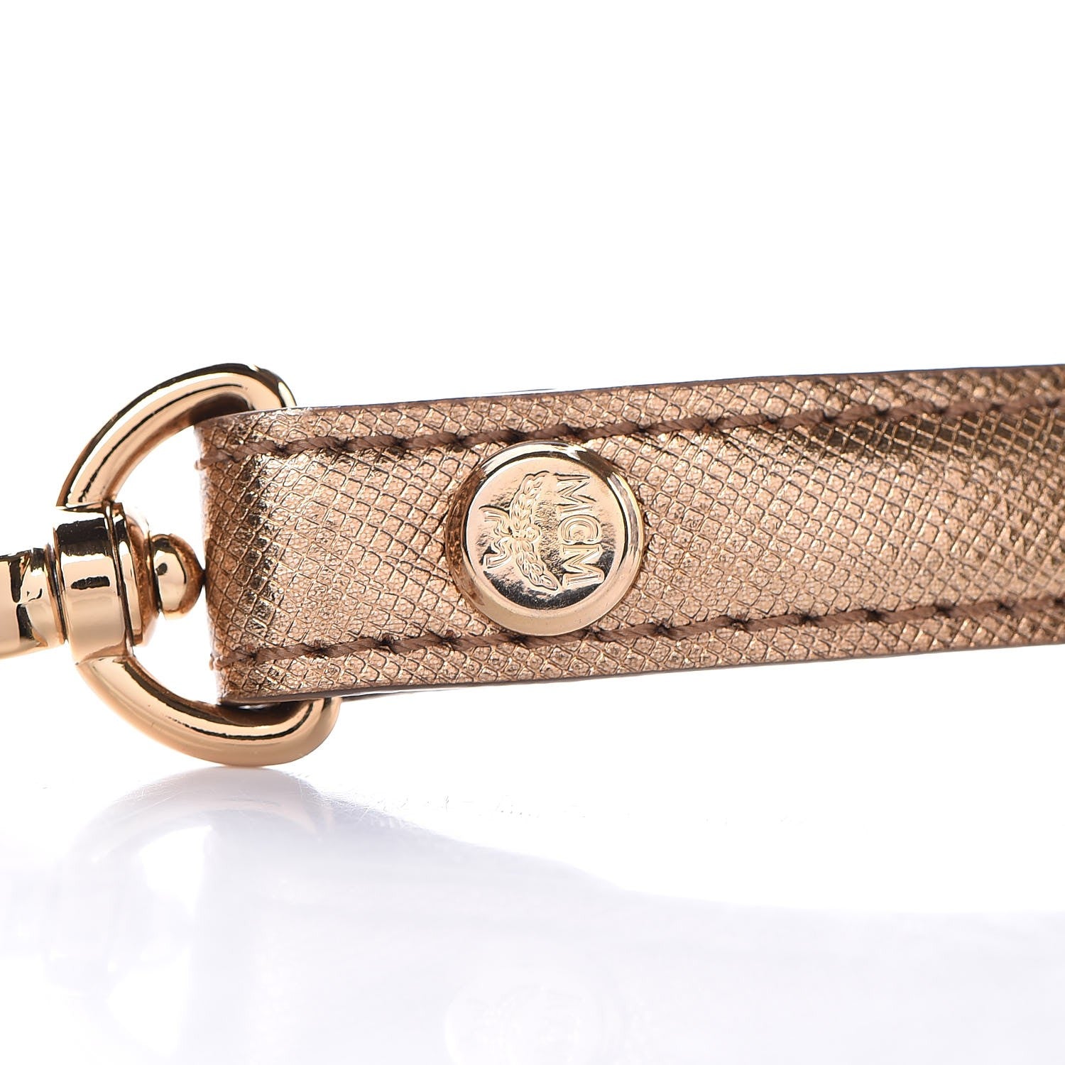 MCM Metallic Saffiano Nuovo Tote Gold 14 of 19