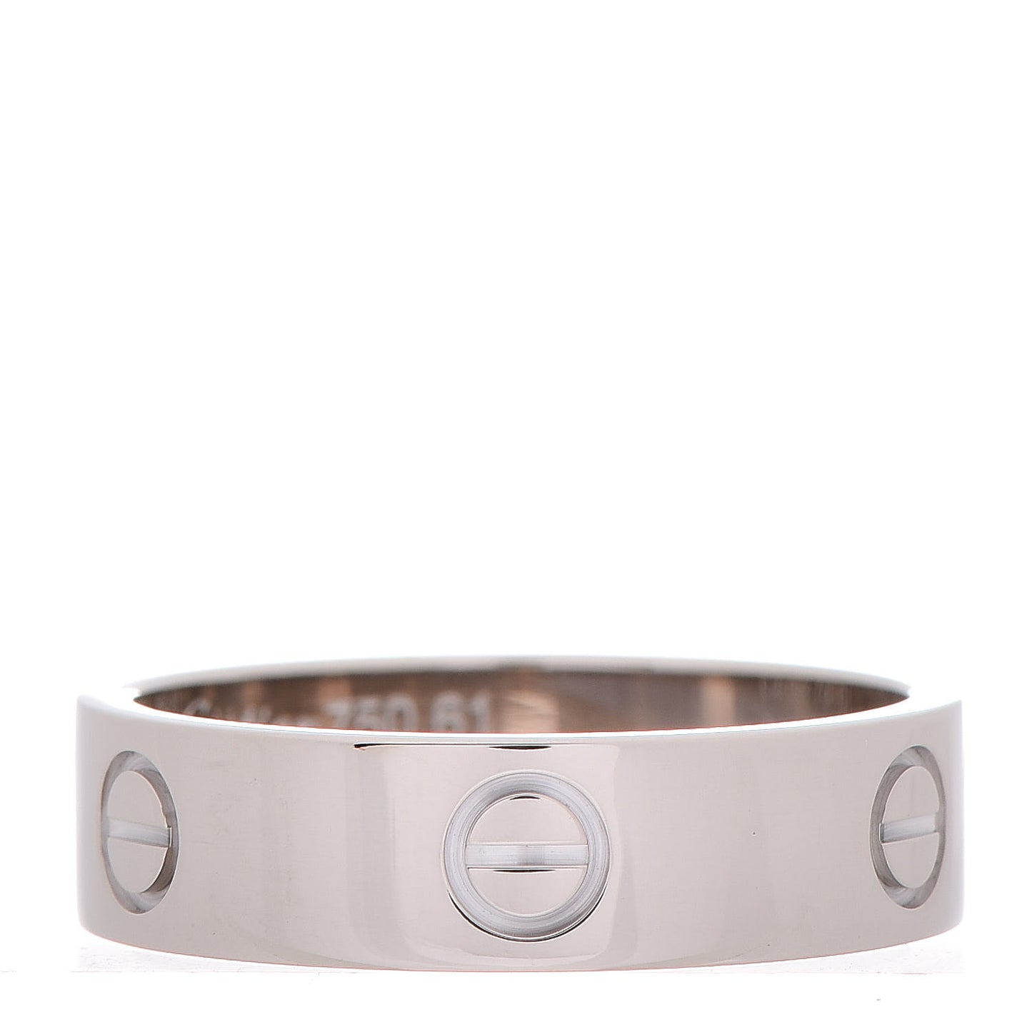 18K White Gold 5.5mm LOVE Ring 61 9.5