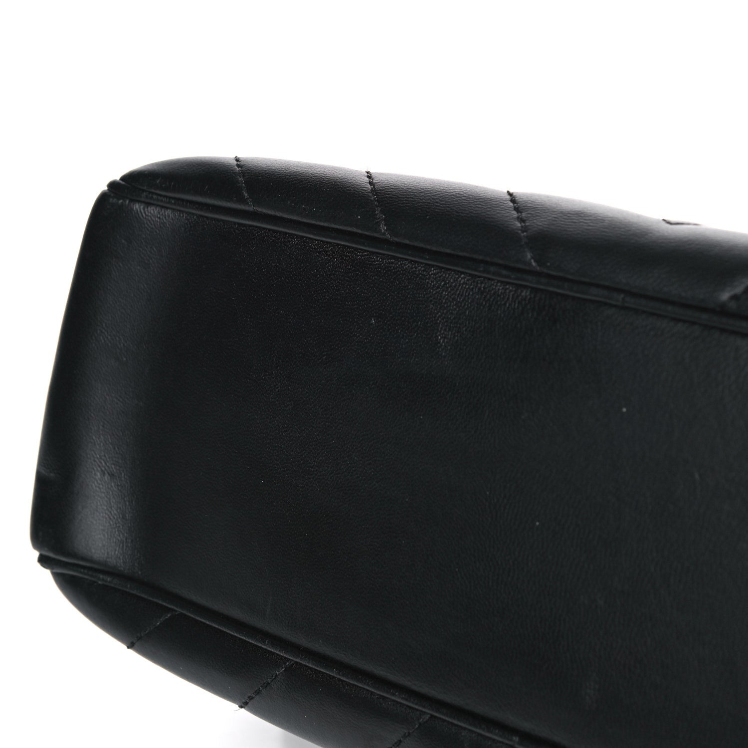 Chanel Lambskin Chevron Quilted Camera Case Black 13 of 15