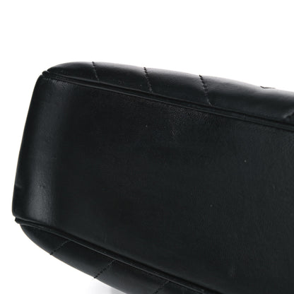 Chanel Lambskin Chevron Quilted Camera Case Black 13 of 15