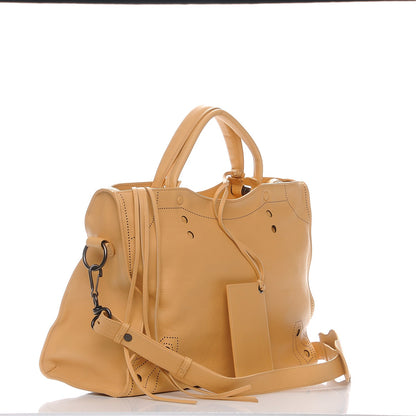 Balenciaga Calfskin Blackout Hardware Perforated City Beige Ocre 4 of 8