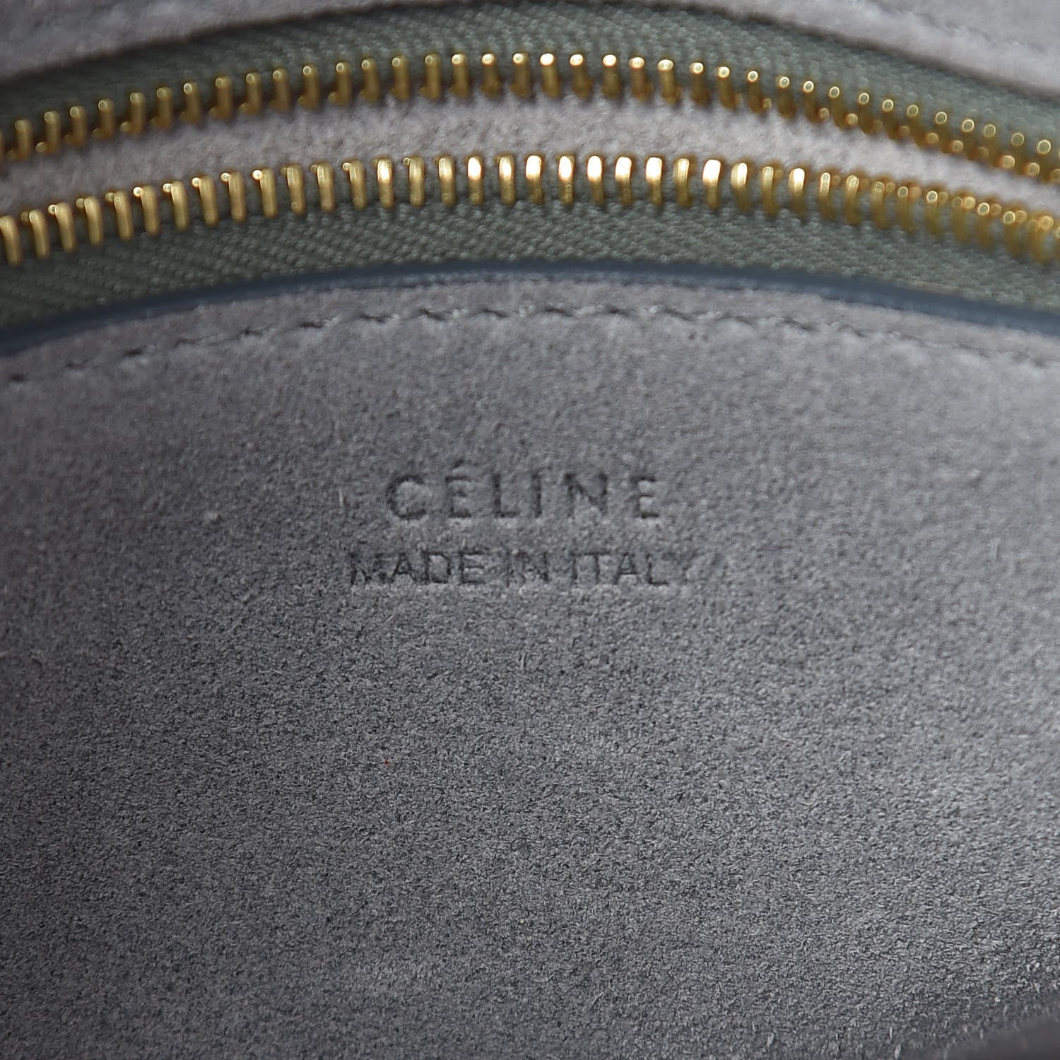 Celine Soft Grained Calfskin Small Sangle Bucket Bag Storm 7 of 13