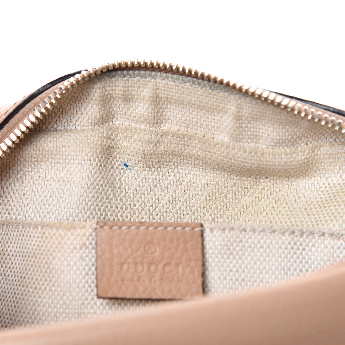 Pebbled Calfskin Small Soho Disco Bag Rose Beige