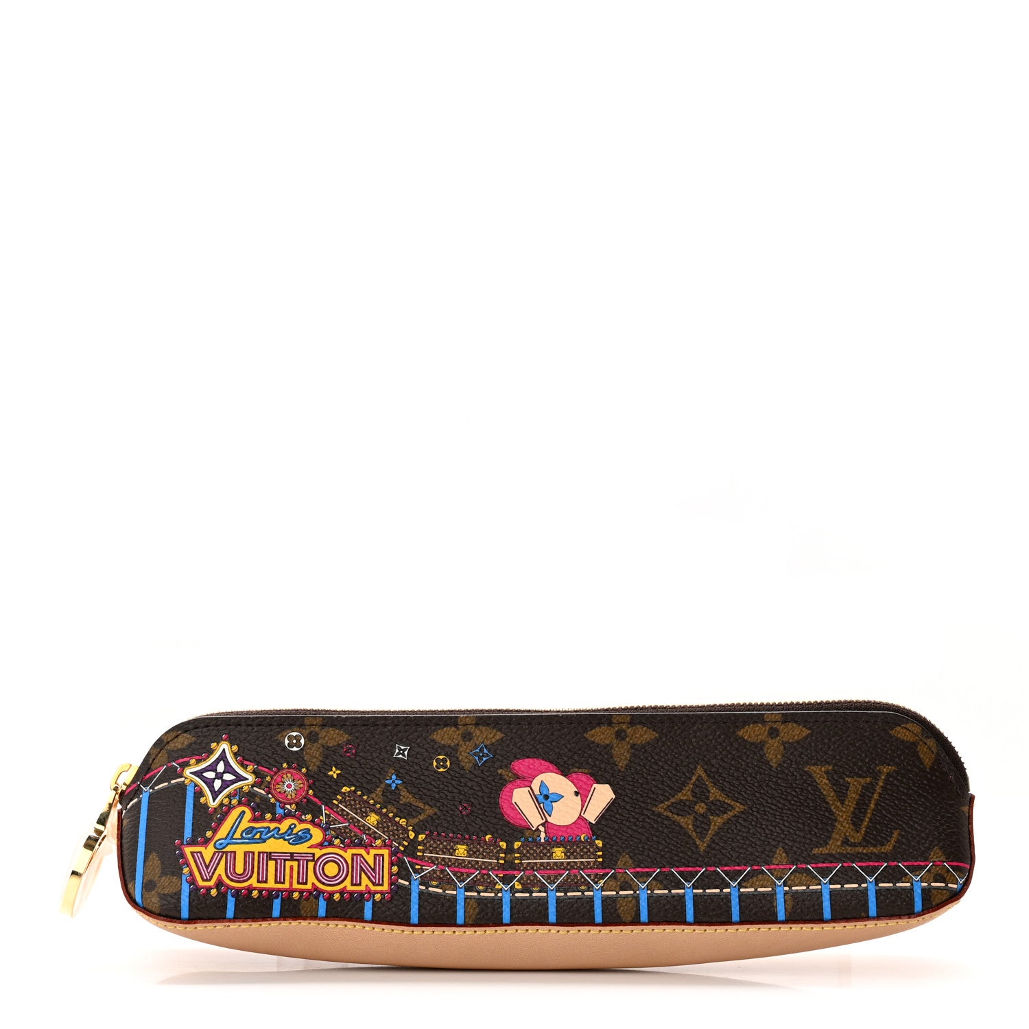 Louis Vuitton Monogram 2020 Christmas Animation Roller Coaster Elizabeth Pencil Pouch 1 of 12