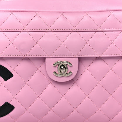 Chanel Calfskin Quilted Cambon Camera Case Pink Black 8 of 12