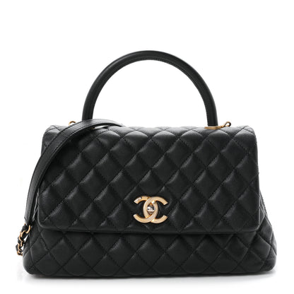 Chanel Caviar Quilted Small Coco Handle Flap Black 1 of 12