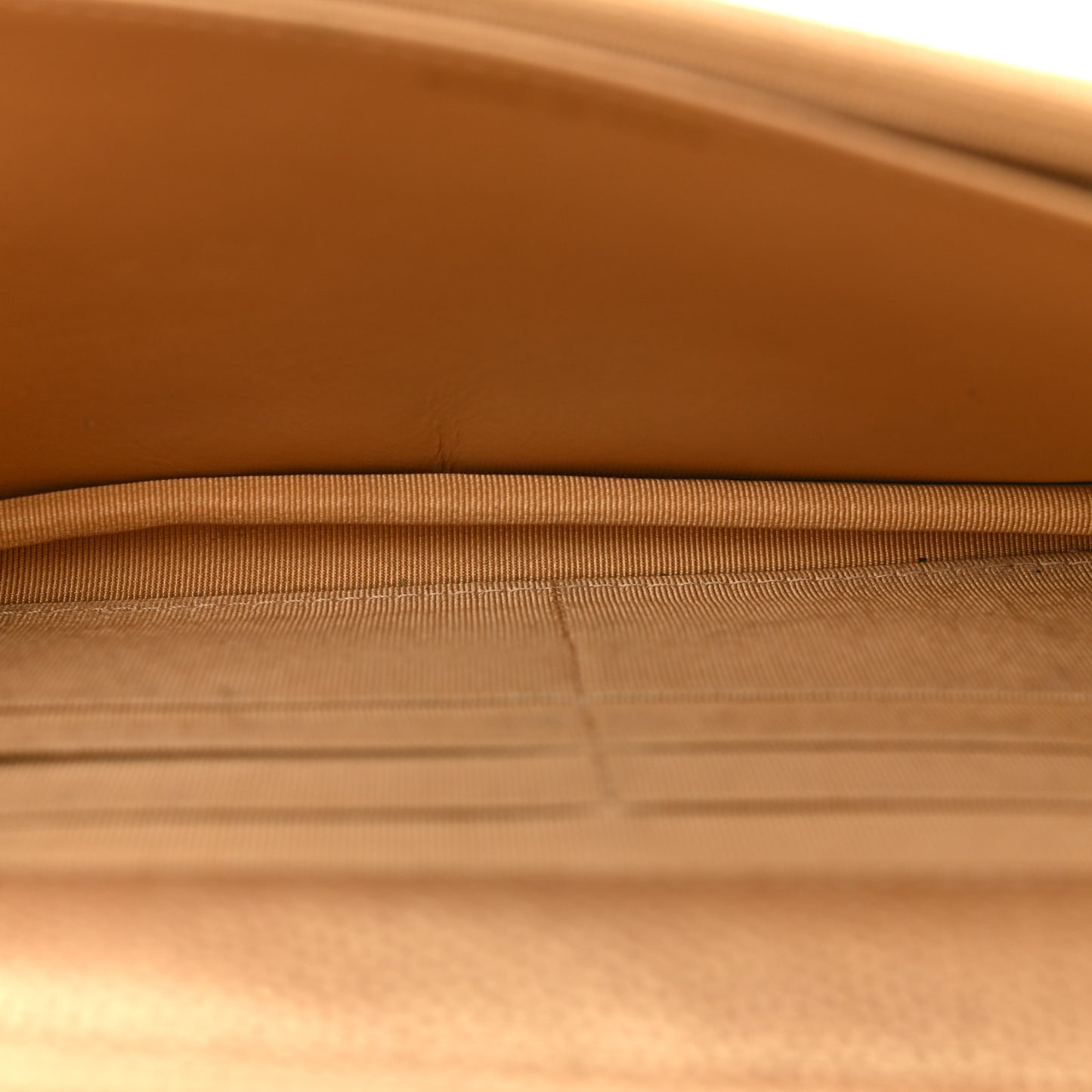 Metallic Caviar Quilted Wallet On Chain WOC Dark Gold