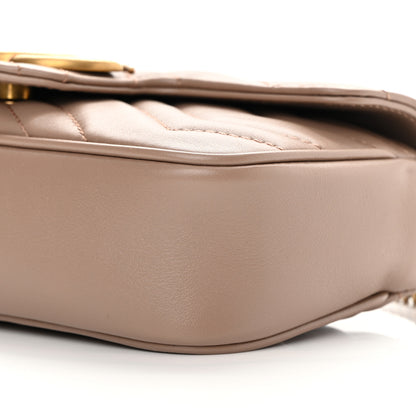 Gucci Calfskin Matelasse Super Mini GG Marmont Shoulder Bag Porcelain Rose 10 of 13