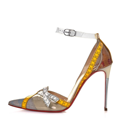 Christian Louboutin PVC Patent Ruban Calfskin Metripump 100 Pumps 39 Transparent Yellow 1 of 7
