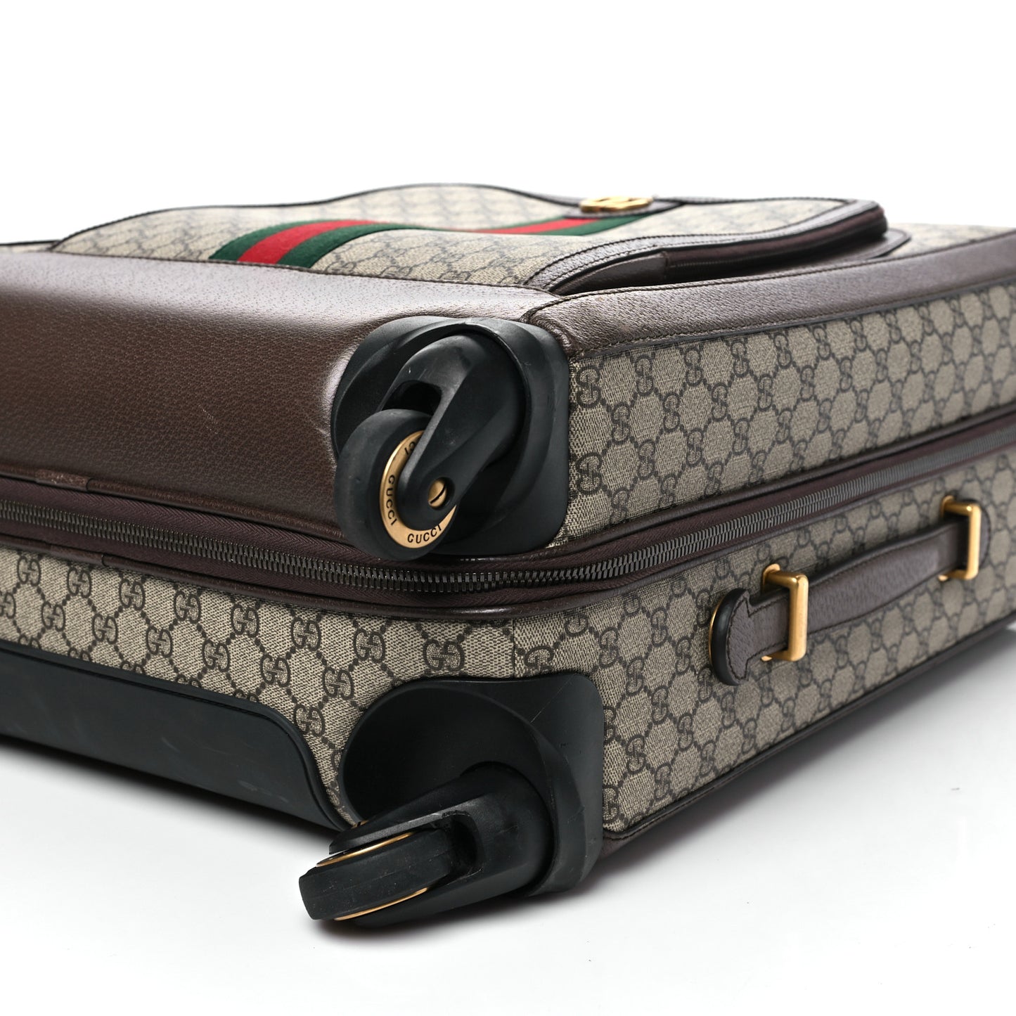 GG Supreme Monogram Web Medium Savoy Trolley Beige Ebony