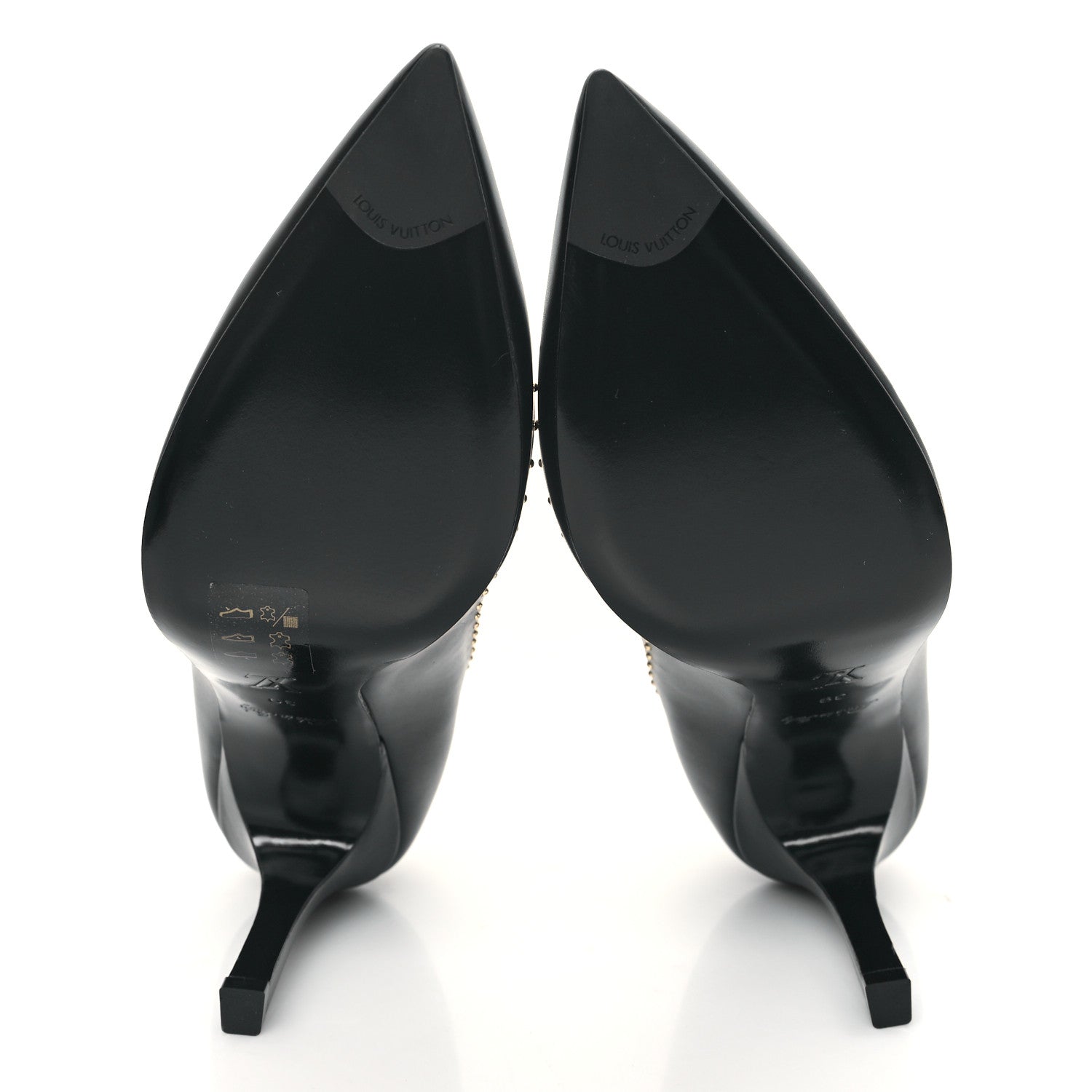 Louis Vuitton Monogram Studded Cherie Pumps 39 Black 5 of 9