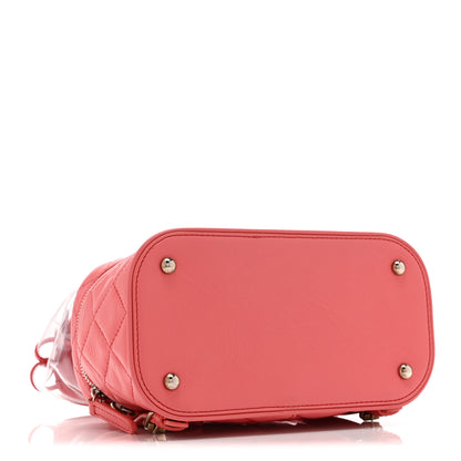 Chanel Crumpled Calfskin PVC Quilted Backpack Pink 4 of 11