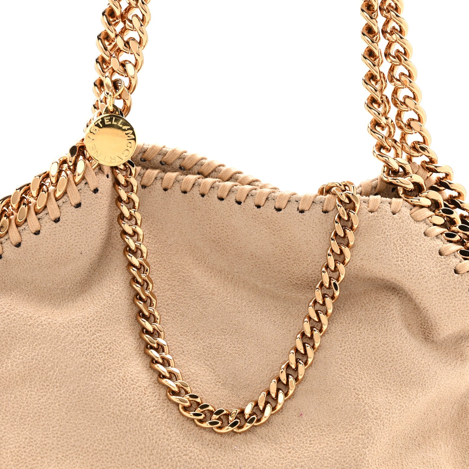 Stella McCartney Shaggy Deer Mini Falabella Fold Over Tote Beige 8 of 13