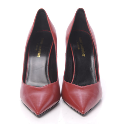 Saint Laurent Calfskin Kiki 100 Pumps 37.5 Red 2 of 9