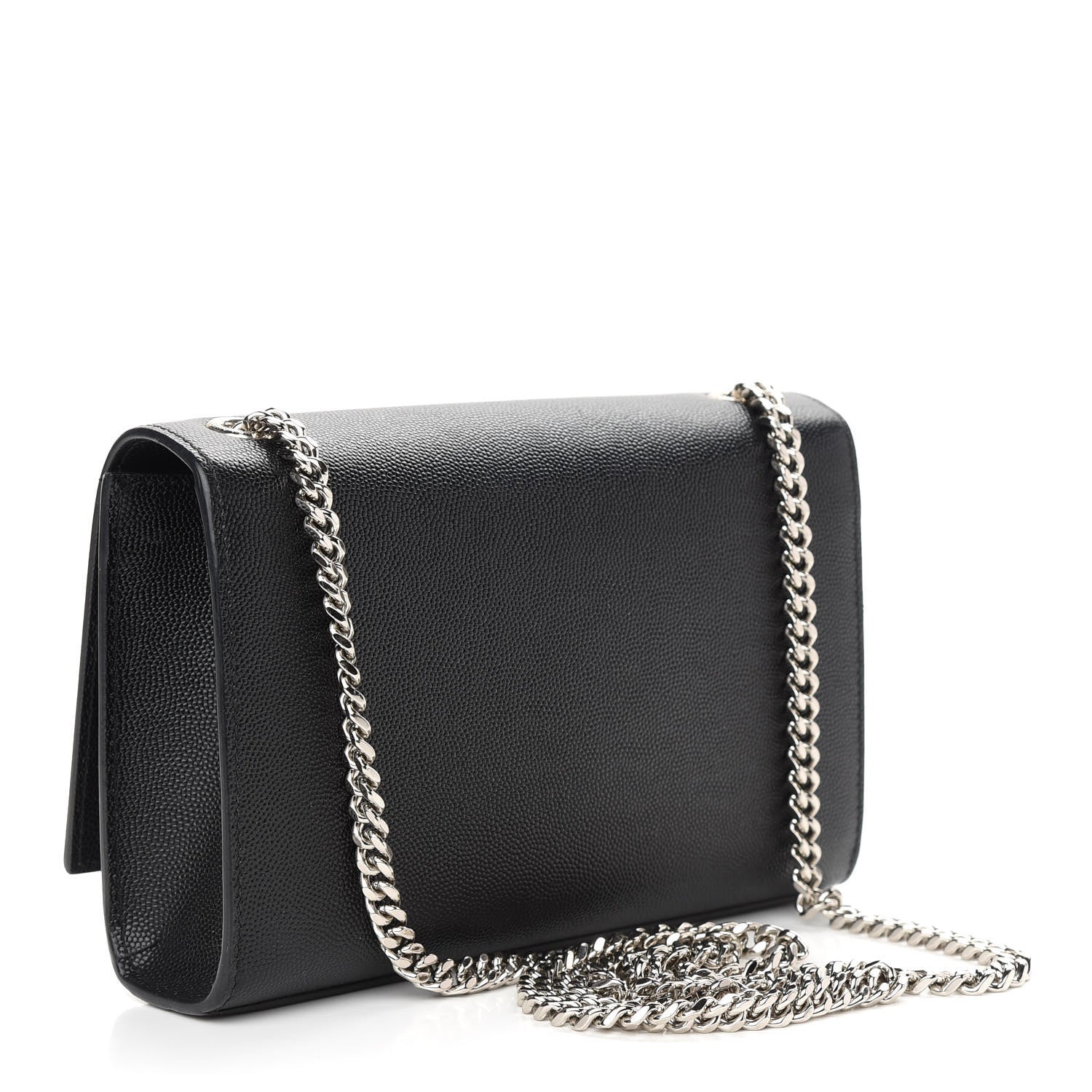 Saint Laurent Grain De Poudre Small Monogram Kate Satchel Black 3 of 8