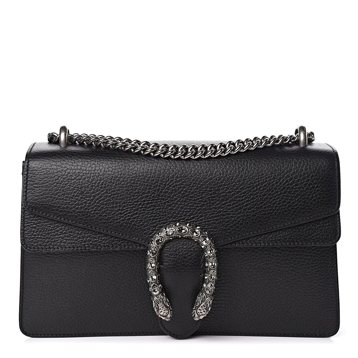 Gucci Pebbled Calfskin Small Dionysus Shoulder Bag Black 1 of 10
