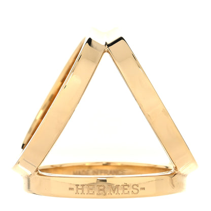 Hermes Permabrass Gold Plated Trio Scarf Ring 1 of 4