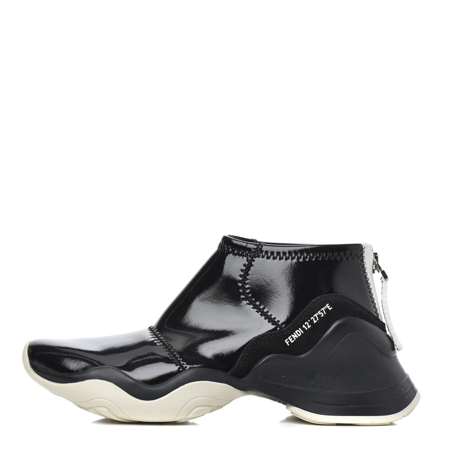 Vernice High-Tech Womens FFluid Zip Up Sneakers 37.5 Black White