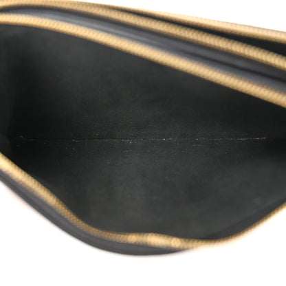 Louis Vuitton Empreinte Monogram Giant Double Zip Pochette Black Cream 6 of 11