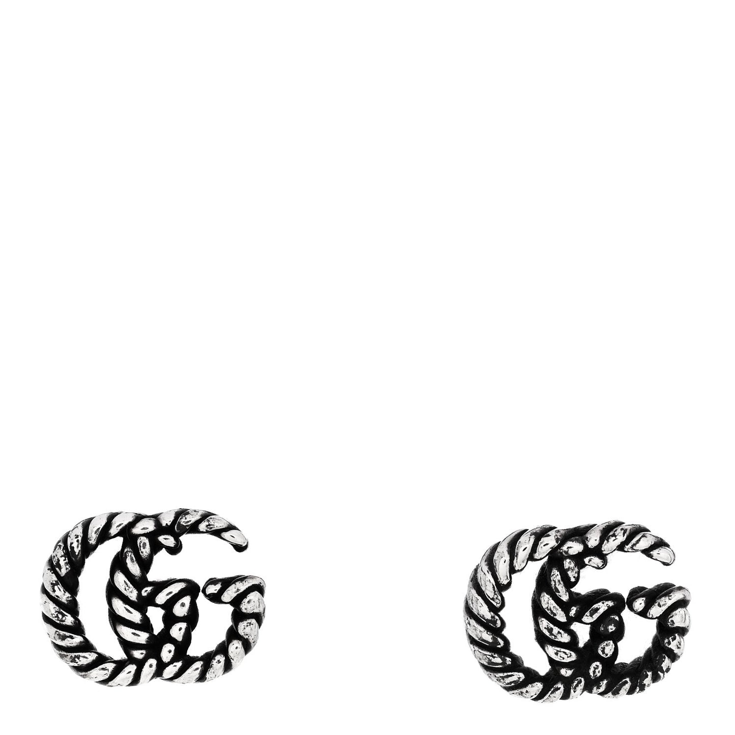 Sterling Silver Torchon Double G Earrings