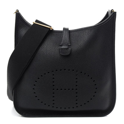 Hermes Taurillon Clemence Evelyne III PM Black 1 of 9