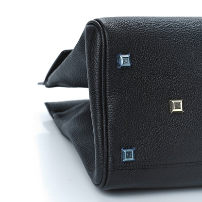 Salvatore Ferragamo Calfskin The Studio Bag Black 8 of 9