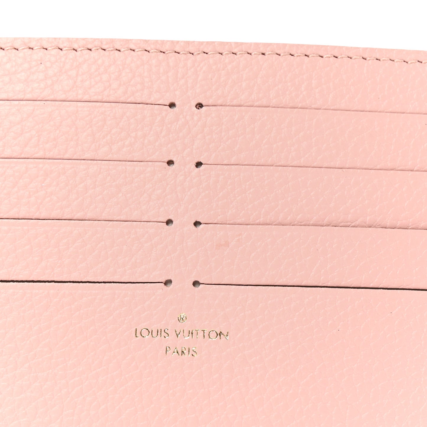 Calfskin Felicie Card Holder Insert Rose Poudre