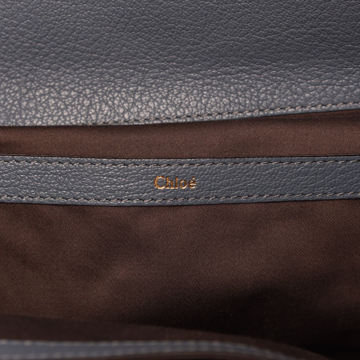 Chloe Pebbled Calfskin Satchel Blue 6 of 9
