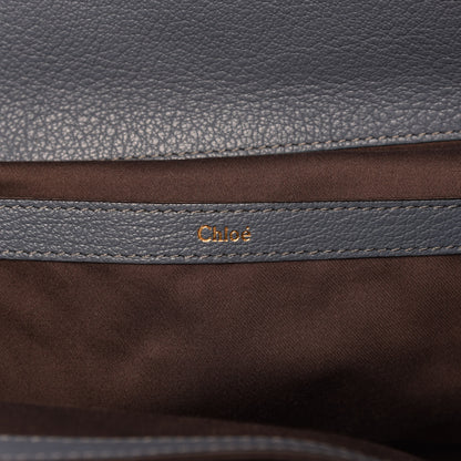 Chloe Pebbled Calfskin Satchel Blue 6 of 9