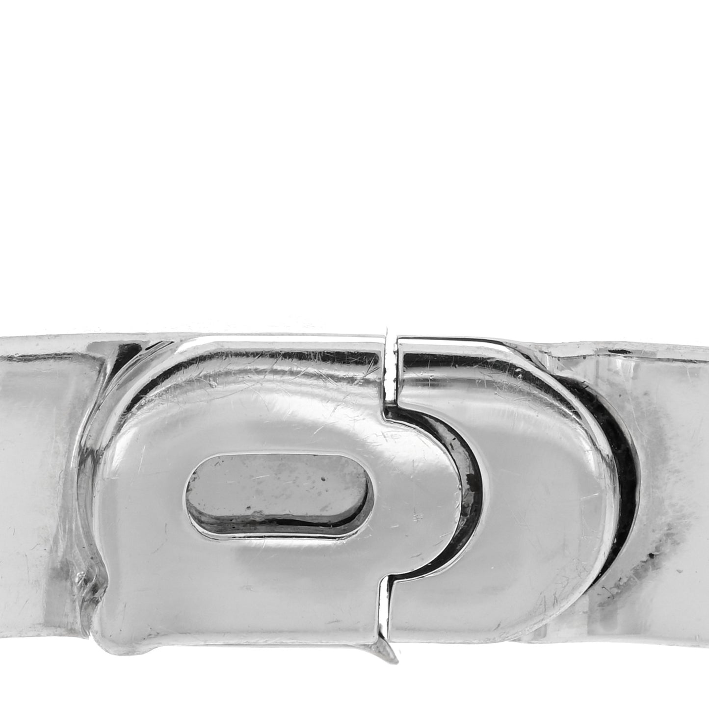 18K White Gold Diamond Ceramic LOVE Paved Bracelet 19