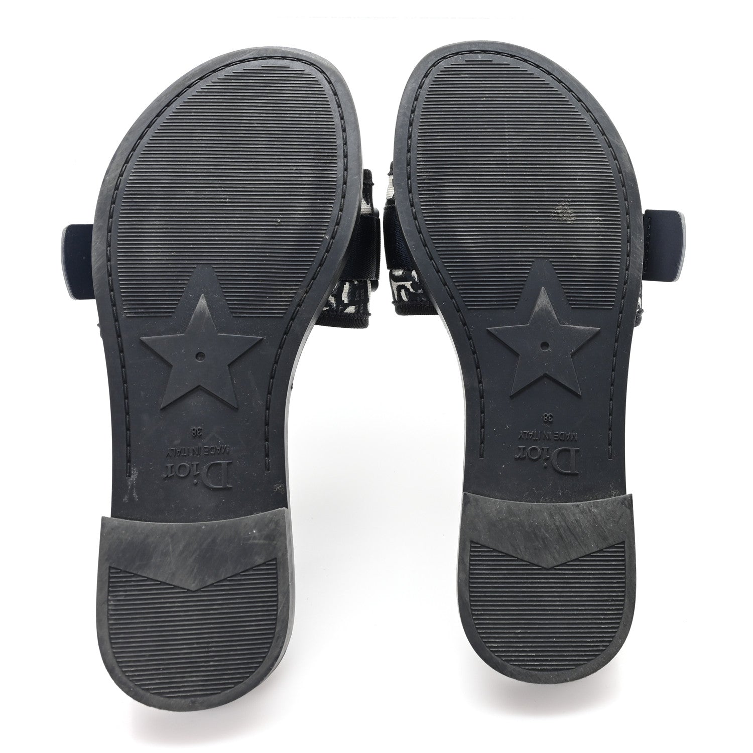 Christian Dior Nylon Oblique Dio(r)evolution Slide Sandals 38 Deep