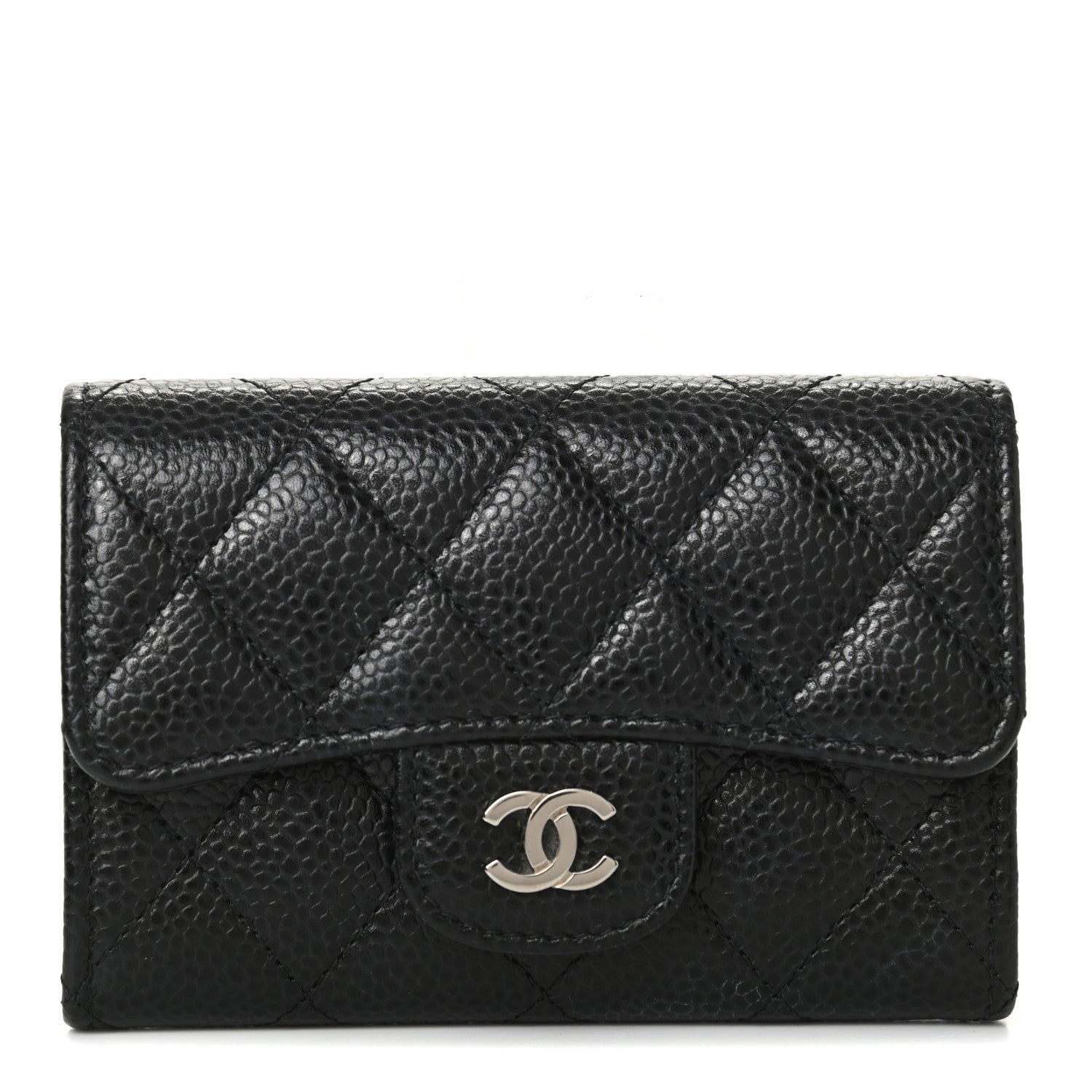Chanel Caviar Quilted Flap Card Holder Black 1 of 8