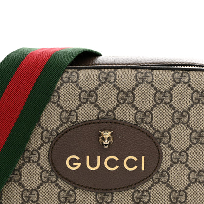 Gucci GG Supreme Monogram Web Neo Vintage Shoulder Bag Beige New Acero Crop 8 of 12