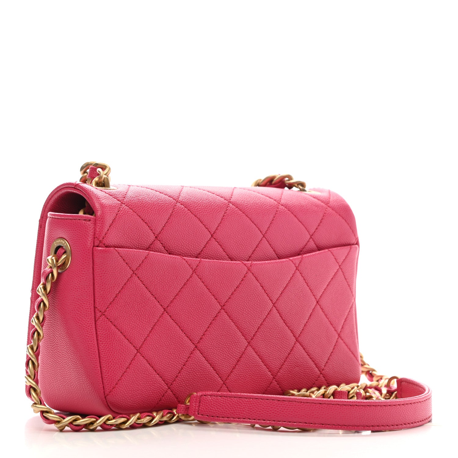 Chanel Caviar Quilted Small Fashion Therapy Flap Bag Dark Pink 3 of 10